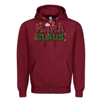 Burgundy mama claus Zipper Hoodie - MaliasSmallBusiness