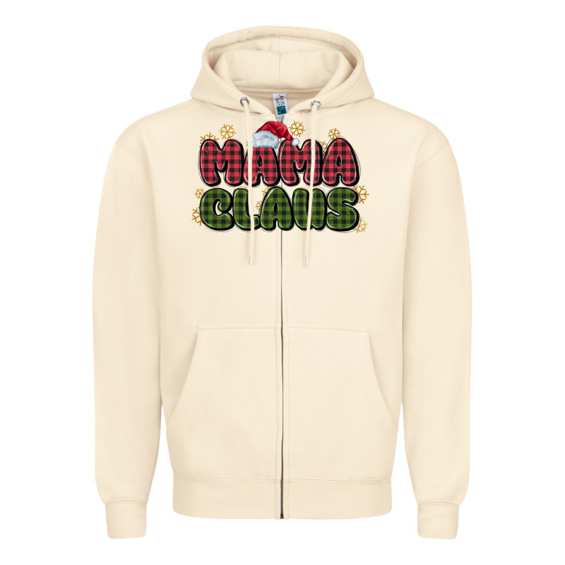 Mama Claus Zipper Hoodie by MaliasSmallBusiness | Teevron