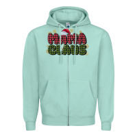 Seafoam mama claus Zipper Hoodie - MaliasSmallBusiness