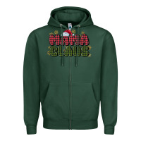 Sports Green mama claus Zipper Hoodie - MaliasSmallBusiness