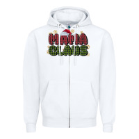 White mama claus Zipper Hoodie - MaliasSmallBusiness