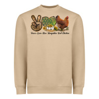Peace Love New Hampshire Red Chicken Heavyweight Sweatshirt | Teevron