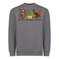 Storm Peace Love New Hampshire Red Chicken Heavyweight Sweatshirt - LillyAllenDesigns