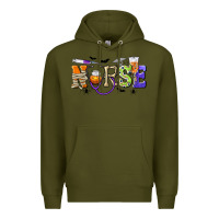 Army Green Halloween Nurse Premium Hoodie - texasbilliewilder