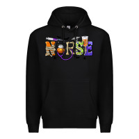 Black Halloween Nurse Premium Hoodie - texasbilliewilder