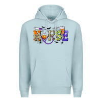 Blue Mist Halloween Nurse Premium Hoodie - texasbilliewilder