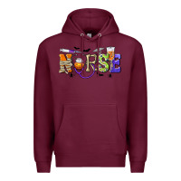 Burgundy Halloween Nurse Premium Hoodie - texasbilliewilder