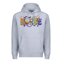 Heather Grey Halloween Nurse Premium Hoodie - texasbilliewilder