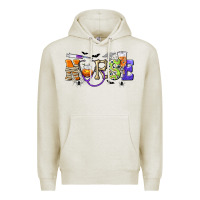 Oatmeal Heather Halloween Nurse Premium Hoodie - texasbilliewilder
