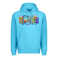 Ocean Blue Halloween Nurse Premium Hoodie - texasbilliewilder