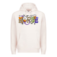 Pale Pink Halloween Nurse Premium Hoodie - texasbilliewilder
