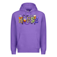 Purple Halloween Nurse Premium Hoodie - texasbilliewilder