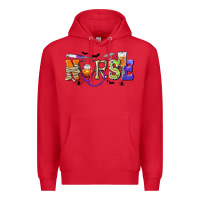 Red Halloween Nurse Premium Hoodie - texasbilliewilder