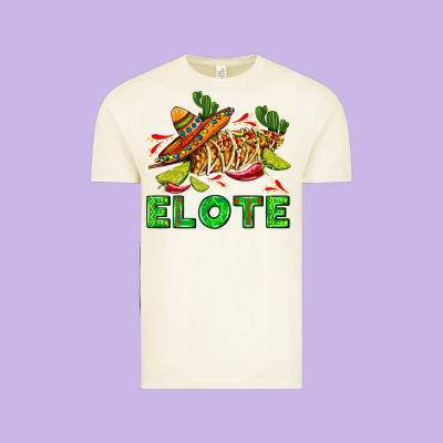 Elote Corn Sombrero Lime And  Cactus Vintage Tee Designed By Adodesignshop