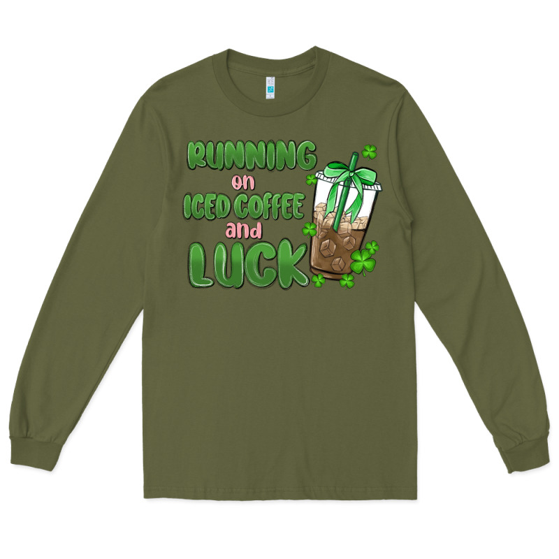 Iced Coffee And Luck Long Sleeve Tee by MaliasSmallBusiness | Teevron