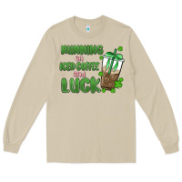 Mushroom iced coffee and luck Long Sleeve Tee - MaliasSmallBusiness
