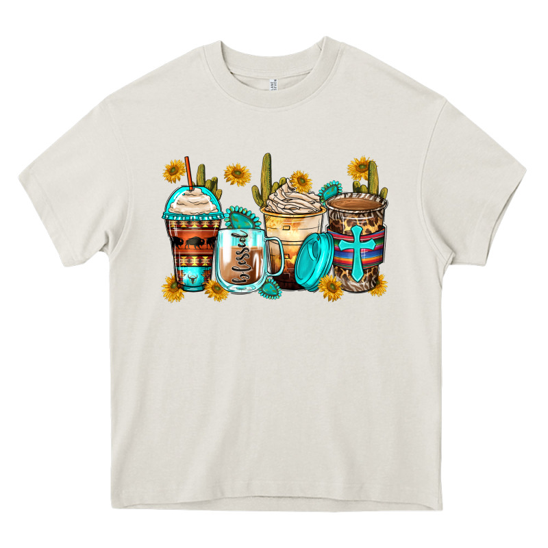 Blessed Coffee Cups Heavy Core Tee by Zillion Design Studio | Teevron