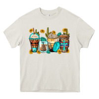Cream blessed coffee cups Heavy Core Tee - Zillion Design Studio