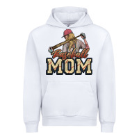 White Baseball mom Urban Hoodie - HowdyJamesFarm