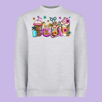 Hair Hustler Coffee Heavyweight Sweatshirt Designed By Jasminsmagicworld