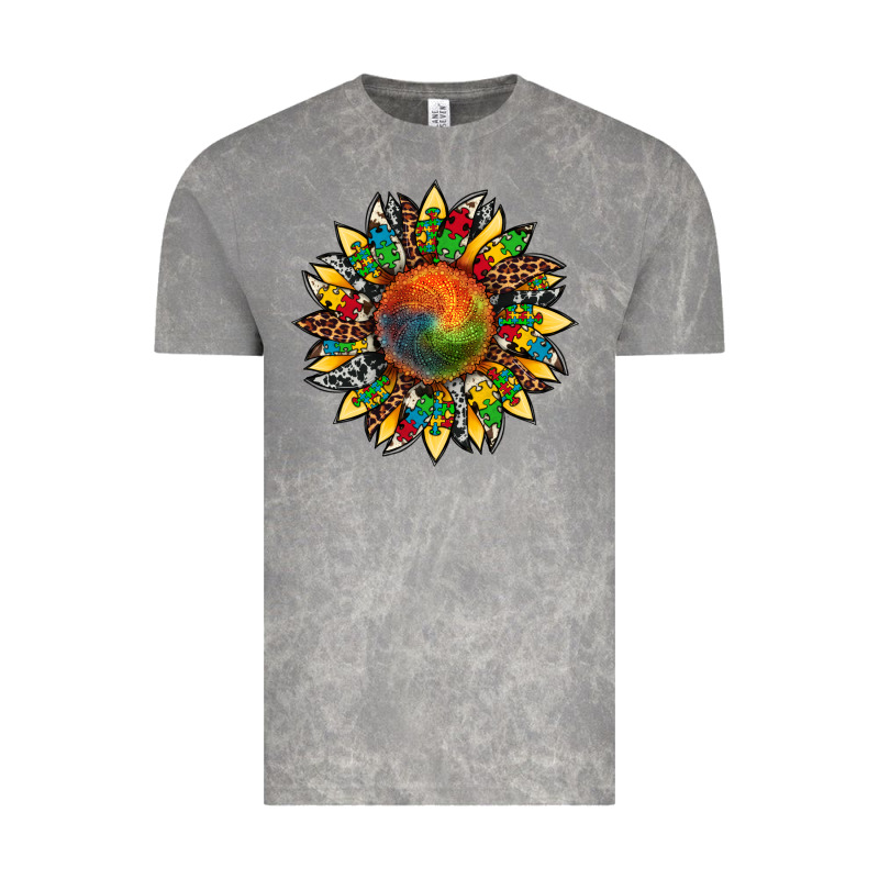 Autism Awareness Cowhide Leopard Sunflower Vintage Tee by Artiststas | Teevron