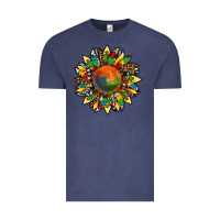 Vintage Denim autism awareness cowhide leopard sunflower Vintage Tee - Artiststas