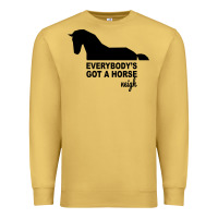 Antique Gold everybody's gotta horse neigh Premium Sweatshirt - Bettercallsaul