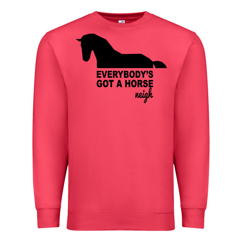 Everybody's Gotta Horse Neigh Premium Sweatshirt by Bettercallsaul | Teevron