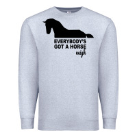 Heather Grey everybody's gotta horse neigh Premium Sweatshirt - Bettercallsaul