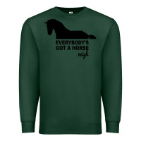 Sports Green everybody's gotta horse neigh Premium Sweatshirt - Bettercallsaul