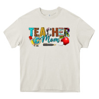 Cream teacher mom Heavy Core Tee - texasbilliewilder