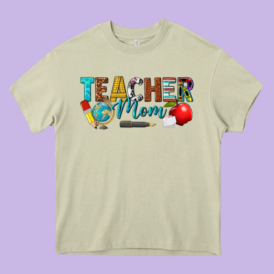 Teacher Mom Heavy Core Tee Designed By Texasbilliewilder
