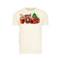Vintage Arctic Christmas coffee cups with gift and Christmas tree Vintage Tee - AdoDesignShop