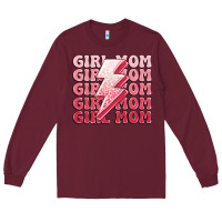 Burgundy girl mom Long Sleeve Tee - MaliasSmallBusiness