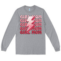 Heather Grey girl mom Long Sleeve Tee - MaliasSmallBusiness
