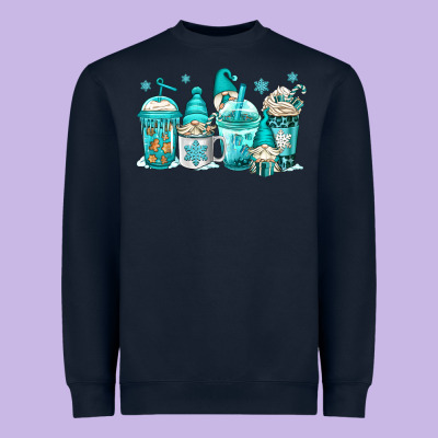 Winter Christmas Gnomes Coffee Cups Heavyweight Sweatshirt Designed By Jasminsmagicworld