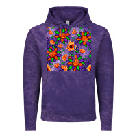 Cloud Purple pumpkin flower halloween seamless pattern Vintage Hoodie - BundleAndBundleShop