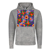Cloud Rock pumpkin flower halloween seamless pattern Vintage Hoodie - BundleAndBundleShop