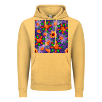 Vintage Mustard pumpkin flower halloween seamless pattern Vintage Hoodie - BundleAndBundleShop