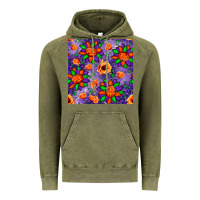 Vintage Olive pumpkin flower halloween seamless pattern Vintage Hoodie - BundleAndBundleShop