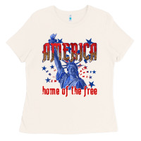 Bone America home of the free Ladies Tee - texasbilliewilder