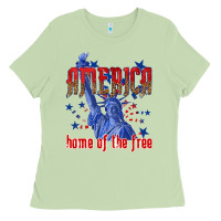 Matcha America home of the free Ladies Tee - texasbilliewilder