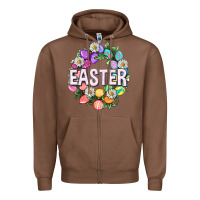 Chestnut Easter with eggs and daisy Zipper Hoodie - NancyCooperArtShop