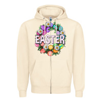 Sandshell Easter with eggs and daisy Zipper Hoodie - NancyCooperArtShop