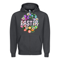 Smoke Easter with eggs and daisy Zipper Hoodie - NancyCooperArtShop