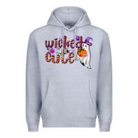 Heather Grey wicked cute Premium Hoodie - NancyCooperArtShop