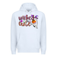 White wicked cute Premium Hoodie - NancyCooperArtShop