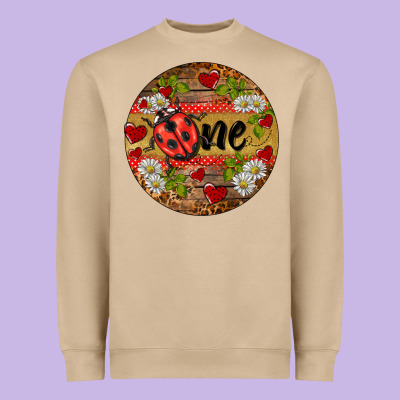 Ladybug One Ornament Heavyweight Sweatshirt Designed By Barkaloodesign