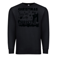 Black Christmas Begins With Christ Premium Sweatshirt - Bettercallsaul