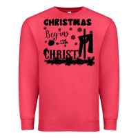 Cardinal Christmas Begins With Christ Premium Sweatshirt - Bettercallsaul